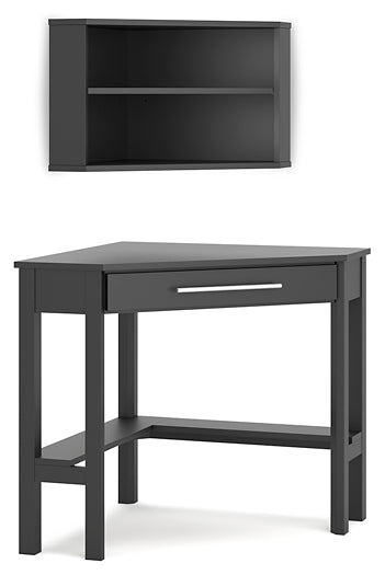 Otaska Home Office Corner Desk with Bookcase