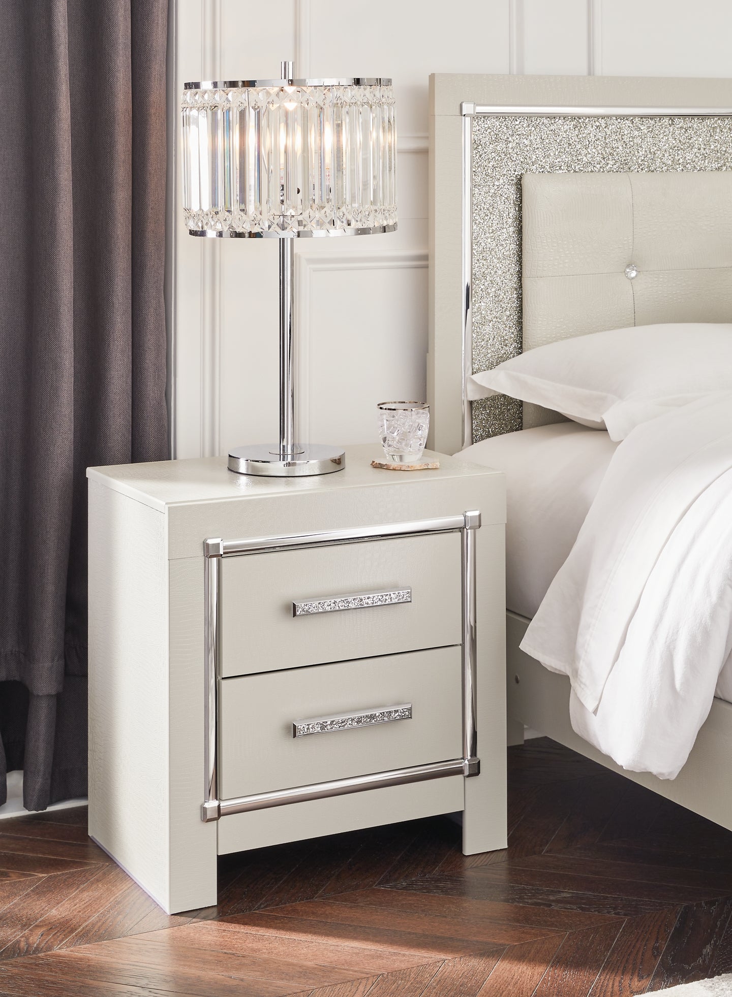 Zyniden Two Drawer Night Stand