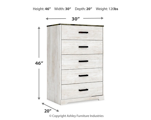 Shawburn Queen Platform Bed with Dresser and Chest