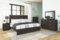 Belachime King Panel Bed with Mirrored Dresser and Chest