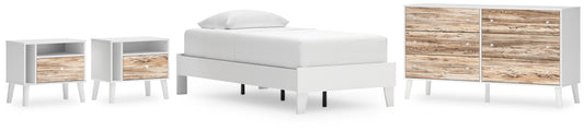 Piperton Twin Platform Bed with Dresser and 2 Nightstands