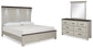 Darborn California King Panel Bed with Mirrored Dresser